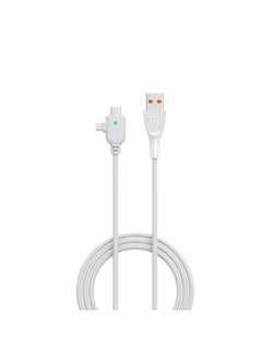 Portronics Portronics Konnect Spydr 2 Multi-Functional Charging Cable (Type C + Micro USB) 3.0 A Output, PVC Material(White)  - Image 1