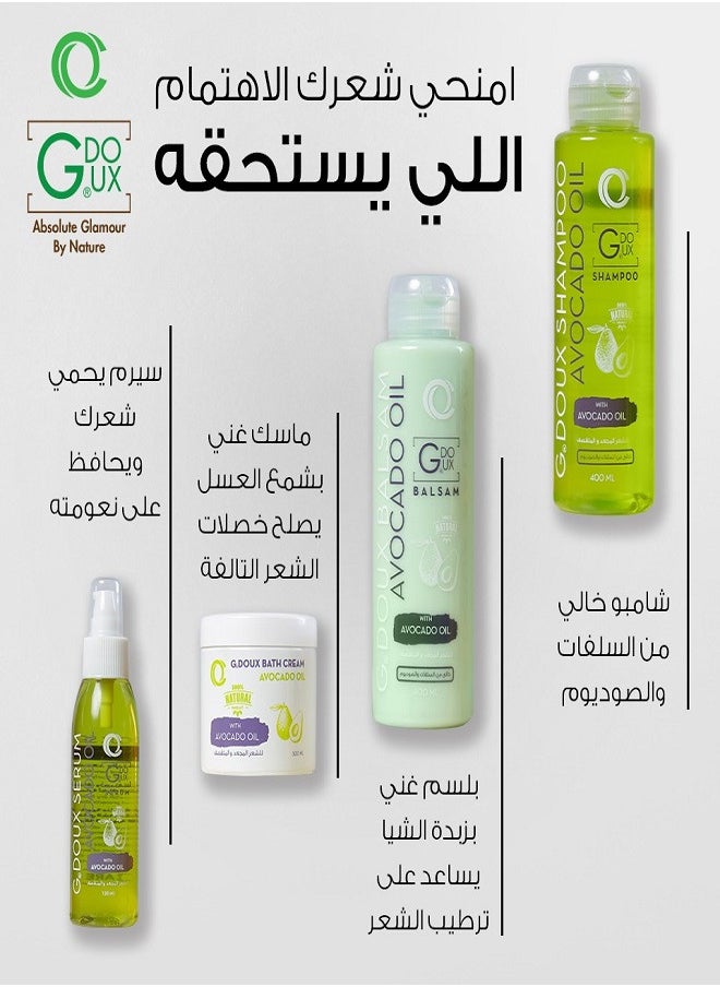 جي.دو - بلسم زيت الأفوكادو والكيراتين المرطب للشعر النظيف والمصفف خالي من الكبريتات 400 مل - Image 1
