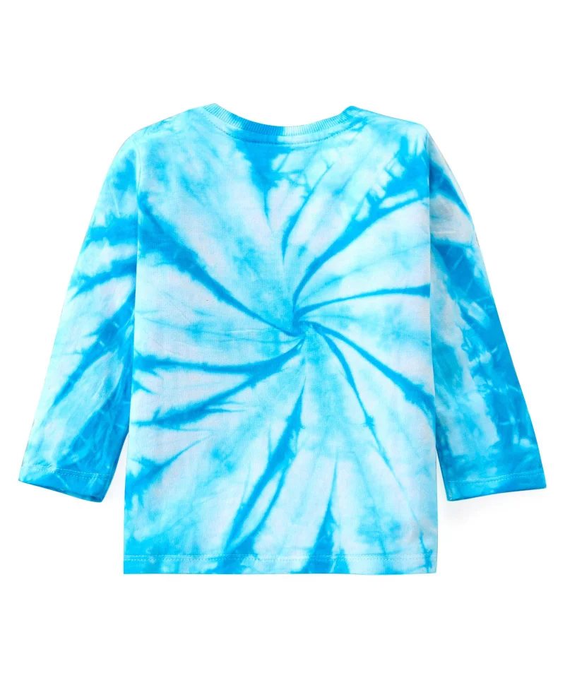 babyhug Babyhug Cotton Looper Fabric Full Sleeves Tie and Dye T-Shirt Good Times  Print - Blue