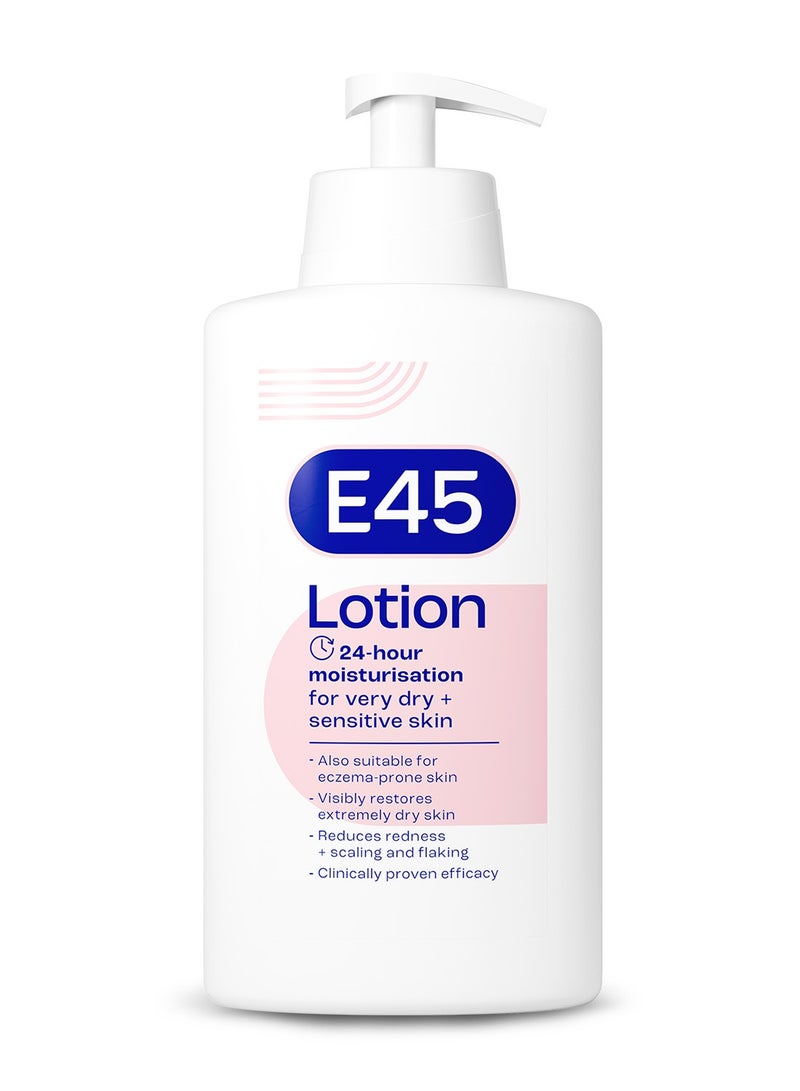 E45 Moisturising Lotion 500 ml – Body Lotion – Daily Moisturiser for Long-Lasting Hydration for Dry Skin and Sensitive Skin – Protect from Dryness, Reduce Redness and Flaking - Image 2