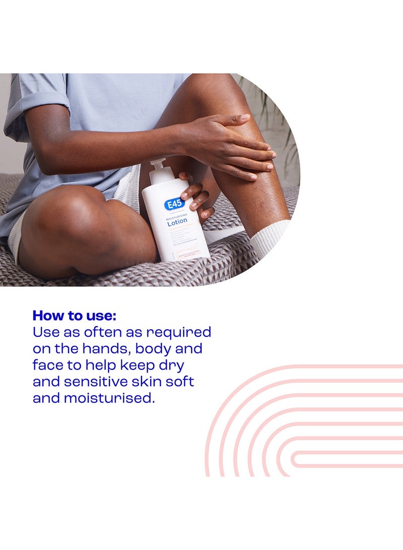 E45 Moisturising Lotion 500 ml – Body Lotion – Daily Moisturiser for Long-Lasting Hydration for Dry Skin and Sensitive Skin – Protect from Dryness, Reduce Redness and Flaking - Image 5