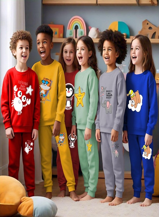 Toddylon Kids Clothing Sets Baby Boy & Girls Regular Fit Cotton Wear T-Shirts and Pyjamas Set | Sweatshirt & Pant | Pullover & Jogger | Track Suit (Pack of 3, 12-18 Month) - Image 5