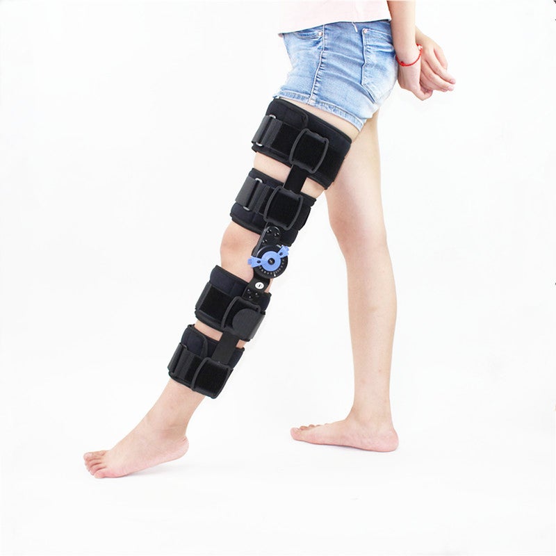 Orthopedic Hinged Knee Splint Stabilizer: Adjustable Aluminum Alloy Stent, Open Design, Soft OK Material - Angle Humanization Adjustment for Post-Op Hemiplegia, Knee Wrap Sprain Recovery - Image 1
