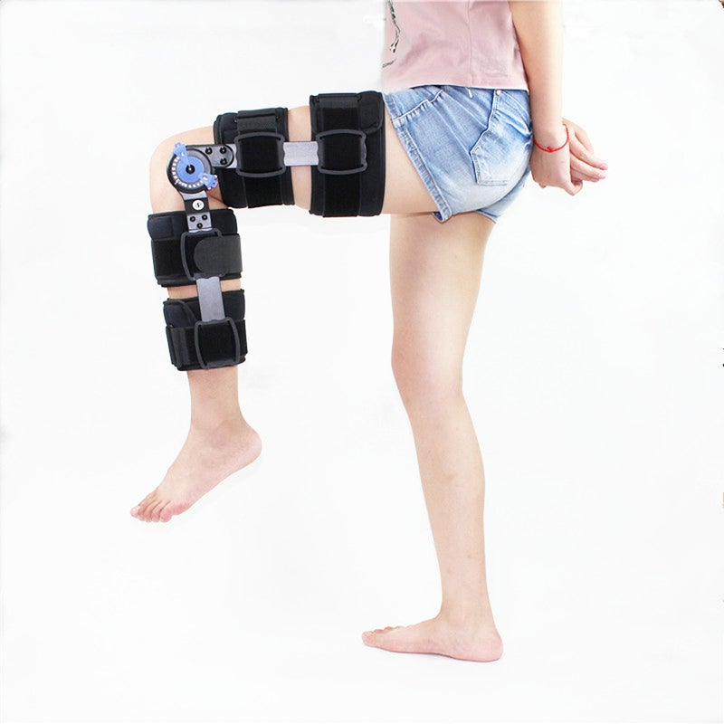 Orthopedic Hinged Knee Splint Stabilizer: Adjustable Aluminum Alloy Stent, Open Design, Soft OK Material - Angle Humanization Adjustment for Post-Op Hemiplegia, Knee Wrap Sprain Recovery - Image 2