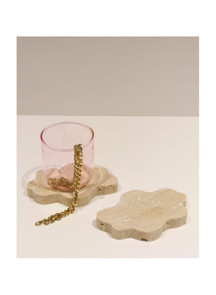 Cloud Coaster Travertine 15x10x2cm - Image 1