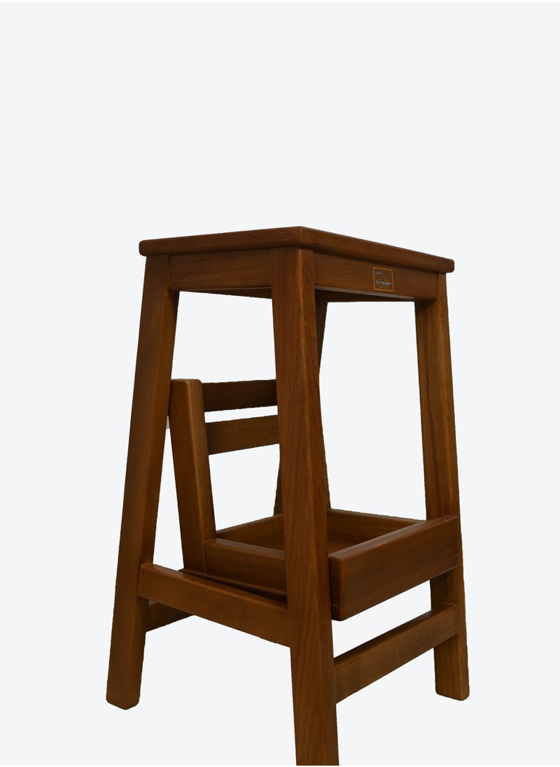 Ladder chair made of the finest natural wood. It can be used as a chair, table, or ladder.