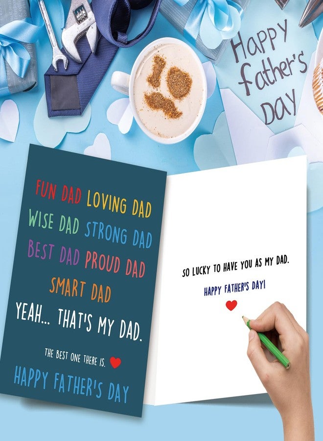 ICOOLYI Happy Fathers Day Card for Dad from Daughter Son, Heartwarming Fathers Day Gift for Dad - Image 4