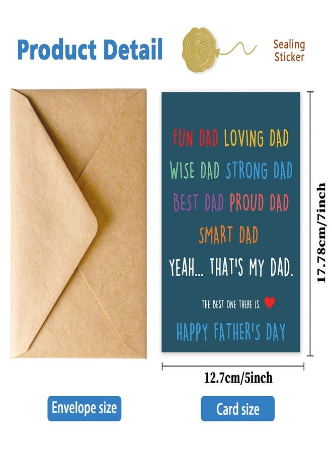 ICOOLYI Happy Fathers Day Card for Dad from Daughter Son, Heartwarming Fathers Day Gift for Dad - Image 3