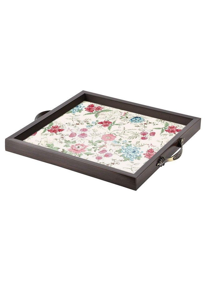 TECHBITE Premium Wooden Serving Tray for Home and Office Design: 036 (Brown, 14 x 14 inch Size) - Image 3