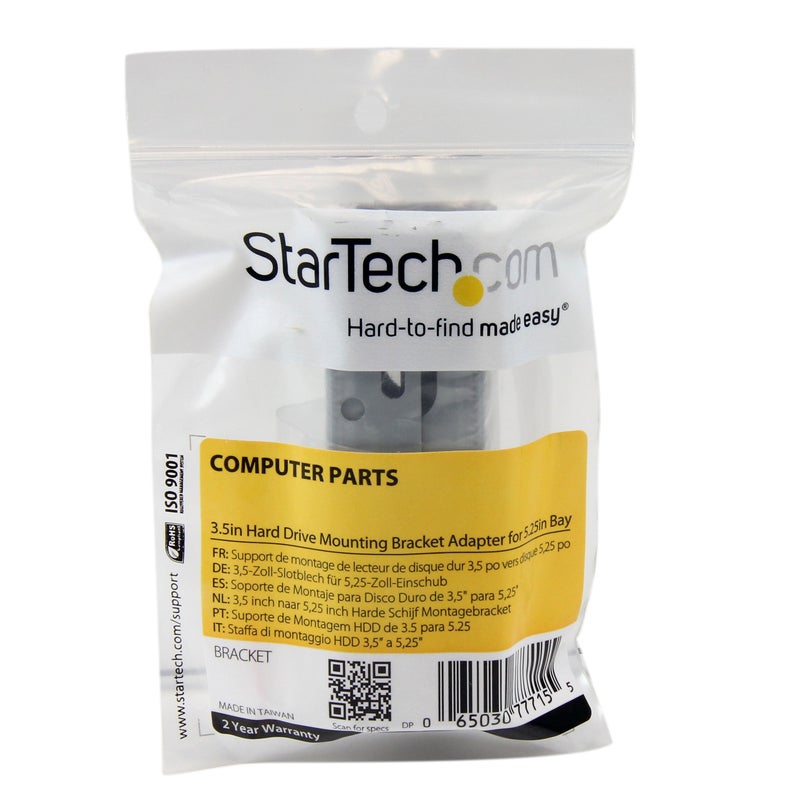 StarTech.com 3.5in Universal Hard Drive Mounting Bracket Adapter for 5.25in Bay - 3.5 to 5.25 HDD Drive Adapter , TAA (BRACKET) - Image 3