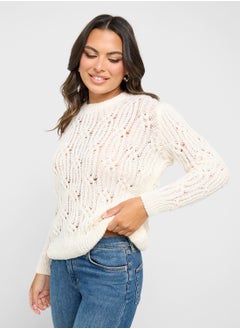 Ginger Cable Knit Crew Neck Sweater  - Image 1