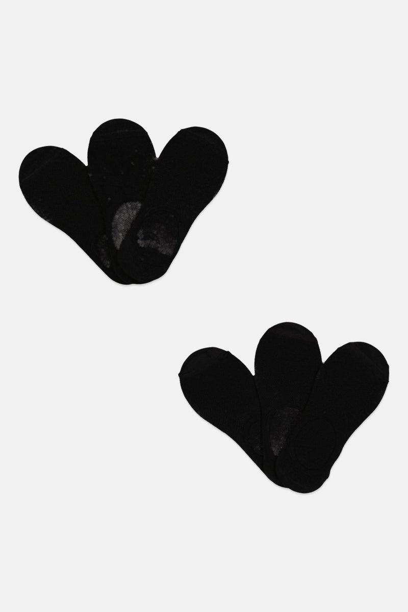 Ben Sherman Men 6 Pairs Brand Logo No Show Cut Socks, Black  - Image 1