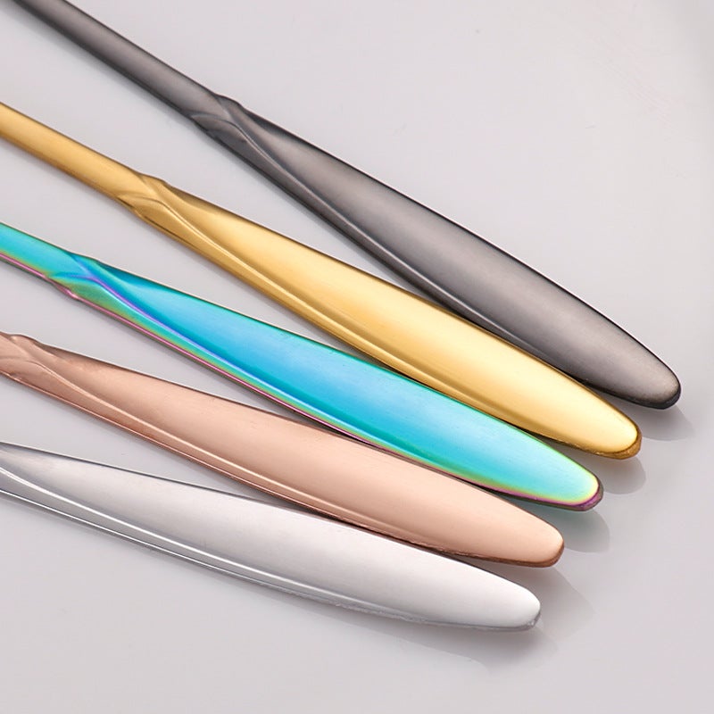 Stainless Steel Rose Spoon High Color Value Long Handle Coffee Mixing Stick Hand Gift Ice Cream Flower Small Spoon - Image 4