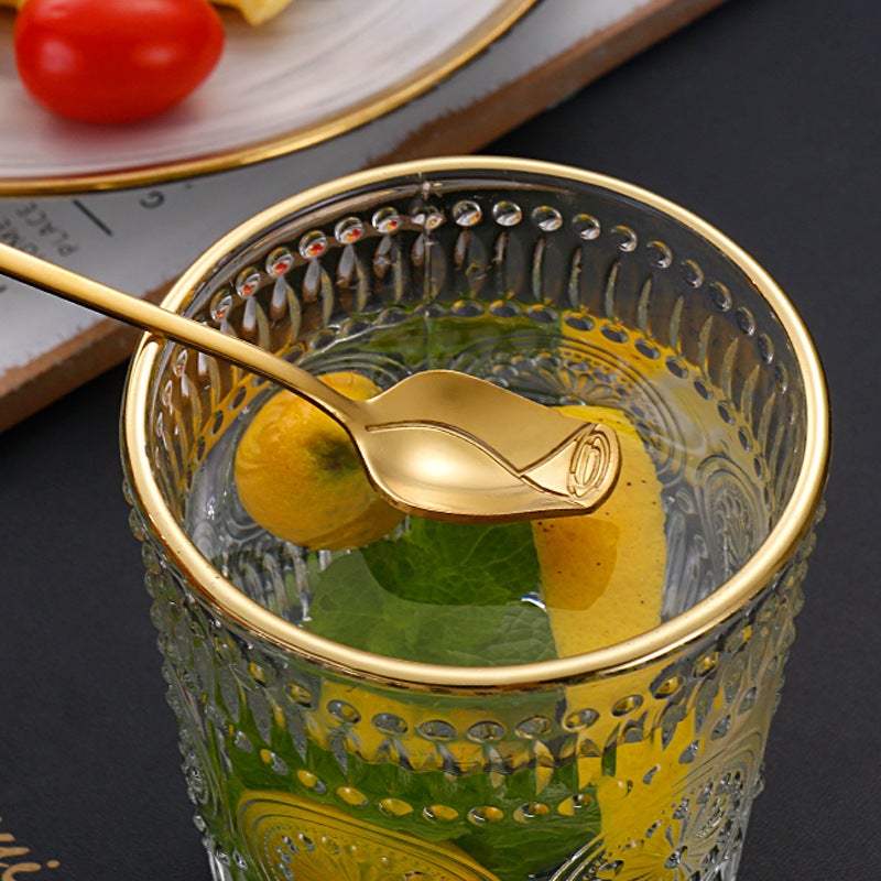 Stainless Steel Rose Spoon High Color Value Long Handle Coffee Mixing Stick Hand Gift Ice Cream Flower Small Spoon - Image 5