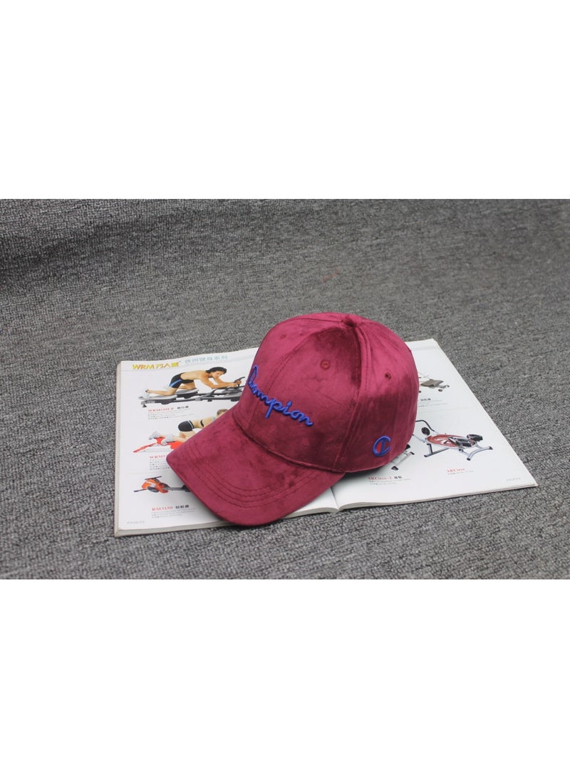 Champion Burgundy Suede Baseball Cap