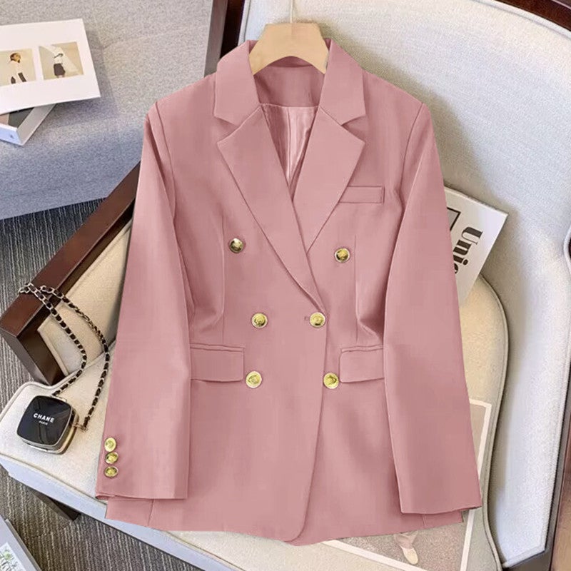 Suit Jacket Wide-Leg Pants Two-Piece Set Women'S Four-Season Casual Suit Fashion E-Commerce Jacket Coat Women - Image 1