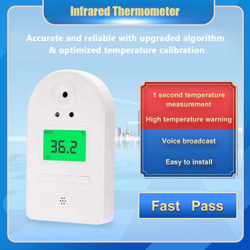 Non Contact Infrared Thermometer: White, 1s Quick Measurement, Upgraded Accurate Algorithm - Tri-colored Fever Alarm, 100-group Memory for Body Temperature Health Monitoring - Image 3