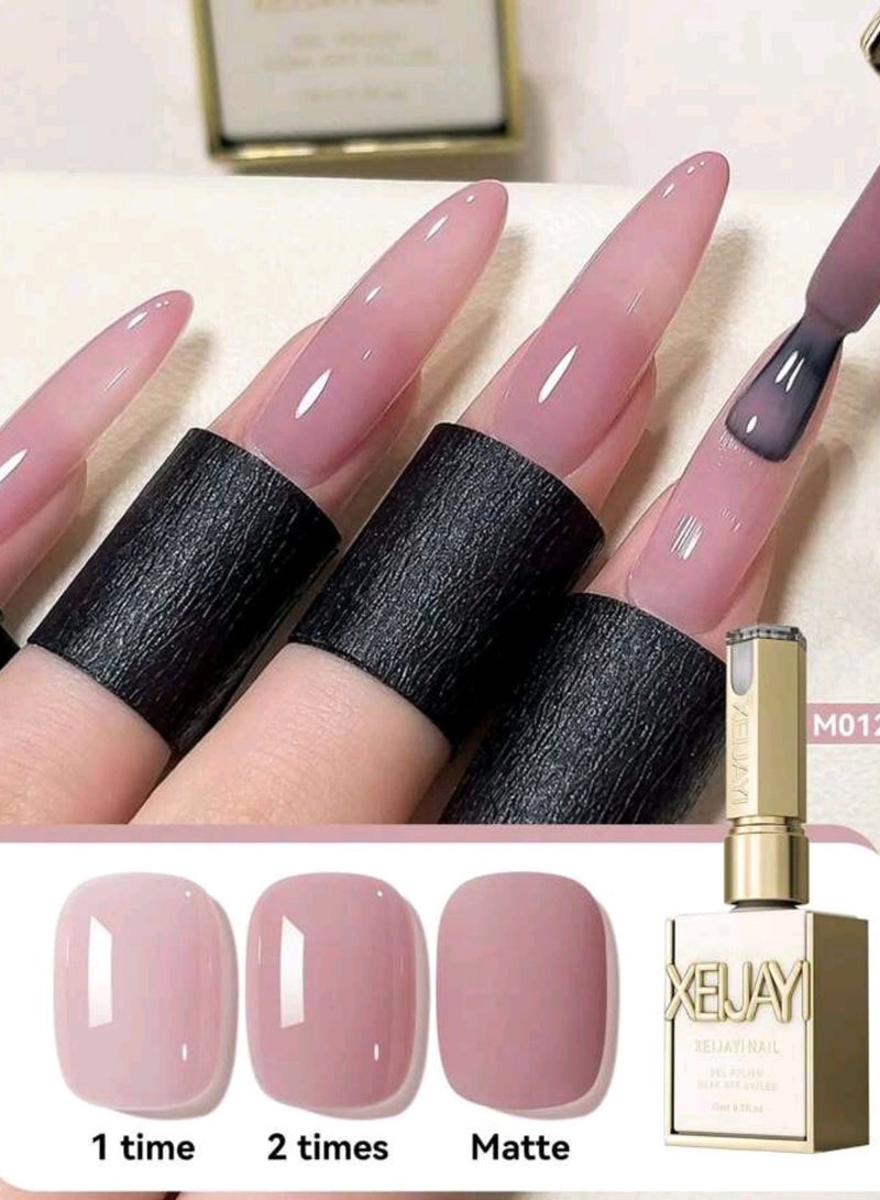 شايجاي طلاء أظافر جل 15 مل - جيلي آيس نود، قابل للتقشير بالأشعة فوق البنفسجية LED، خالٍ من الفورمالديهايد، لمسة نهائية لامعة، نمط موحد، لصالونات الأظافر والمنزل - Image 1