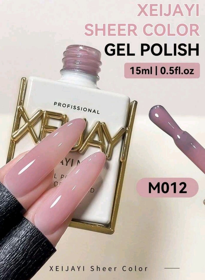 شايجاي طلاء أظافر جل 15 مل - جيلي آيس نود، قابل للتقشير بالأشعة فوق البنفسجية LED، خالٍ من الفورمالديهايد، لمسة نهائية لامعة، نمط موحد، لصالونات الأظافر والمنزل - Image 3