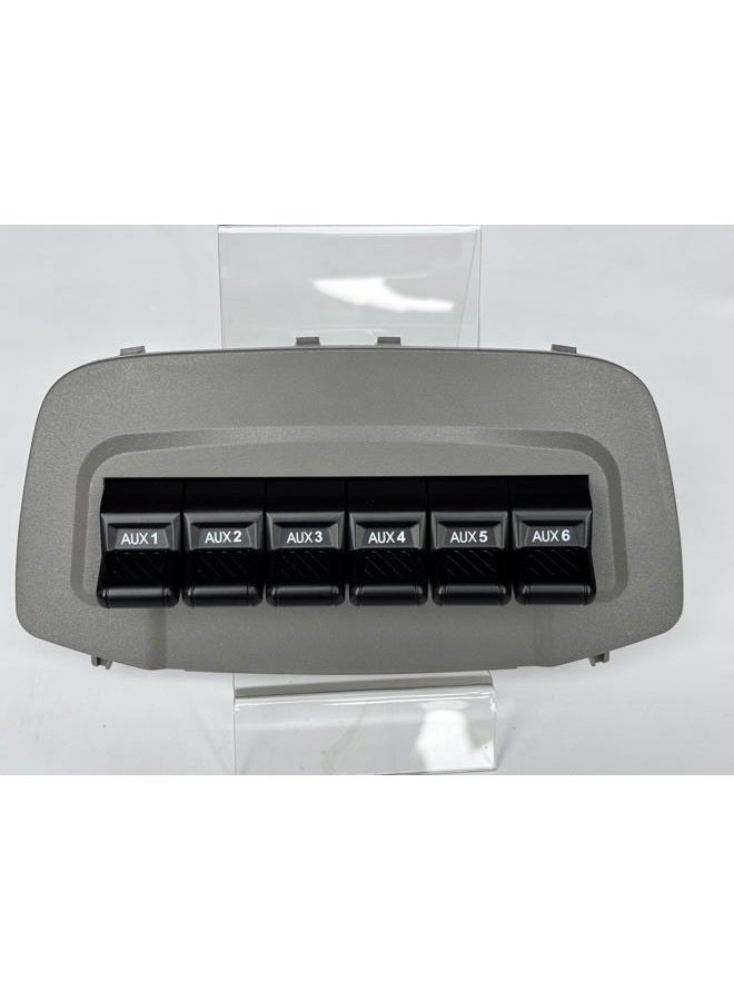 xcarpad OEM Style Auxiliary Switch Bank Kit,Plug&Play Aux Switch Panel Dash 6 Buttons 6x30A for Ford Super Duty F150 F150 F250 F350 F450 F550 (F150 2015-2021), Grey Color - Image 1
