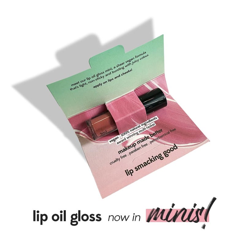 Ruby's Organics Rubys Organics Mini Lip Oil Gloss for Women and Girls All Skin Tones Moisturizing Long Lasting Non Sticky Non Drying Formula Glossy Texture Natural Lip Makeup Paraben Free Malibu 3 ml - Image 3