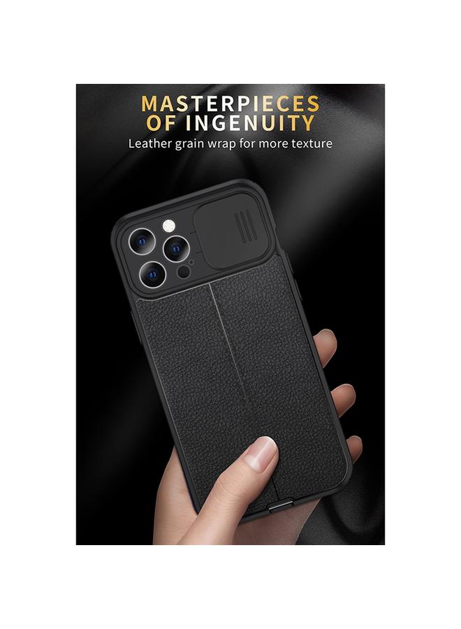 S-TOP Case For iPhone 11 Pro Litchi Texture Sliding Camshield TPU Protective Case - Image 2