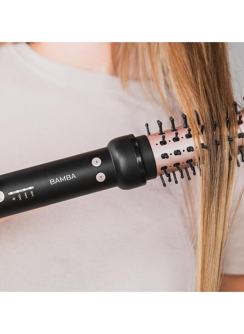 Bamba InstantCare Curly AirFlow Straightening Brush - 2-in-1 Drying and Curling, Ceramic Coating, 120-160°C
