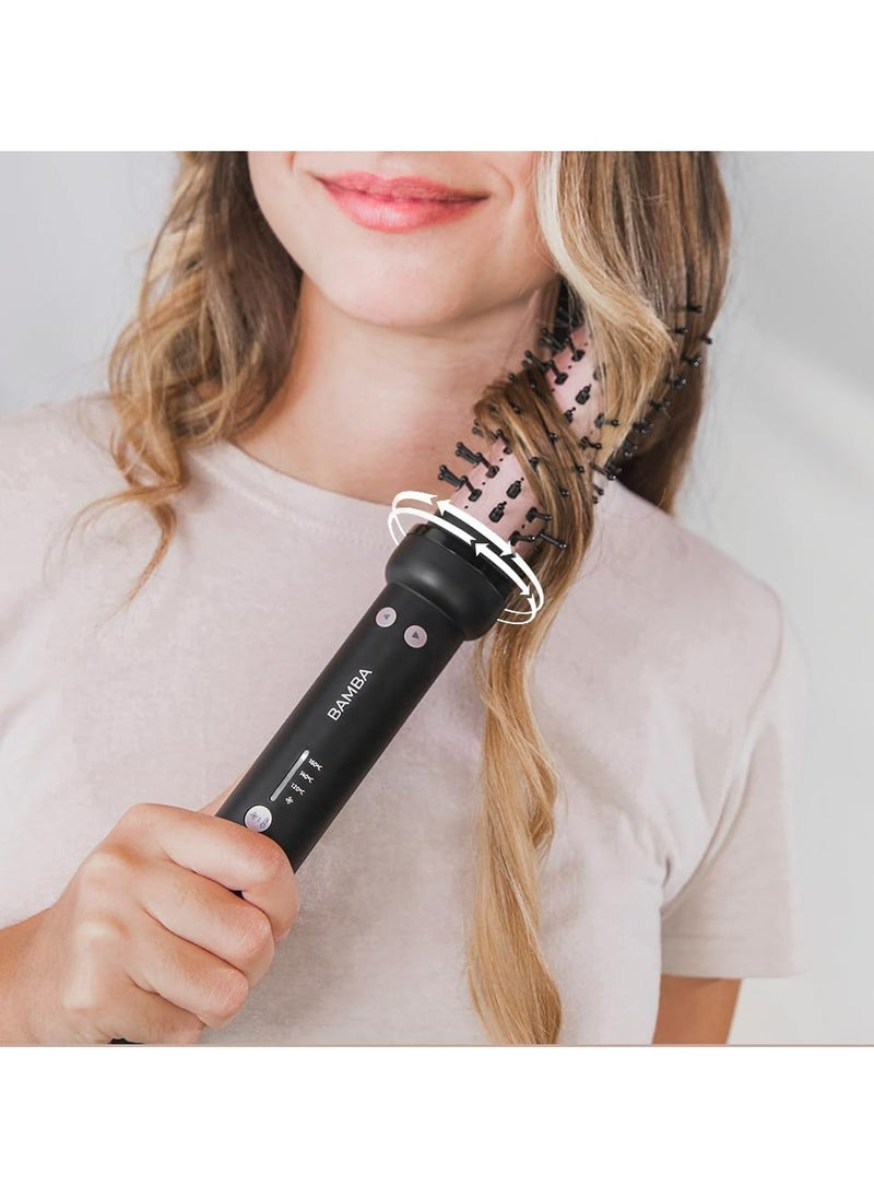 Bamba InstantCare Curly AirFlow Straightening Brush - 2-in-1 Drying and Curling, Ceramic Coating, 120-160°C