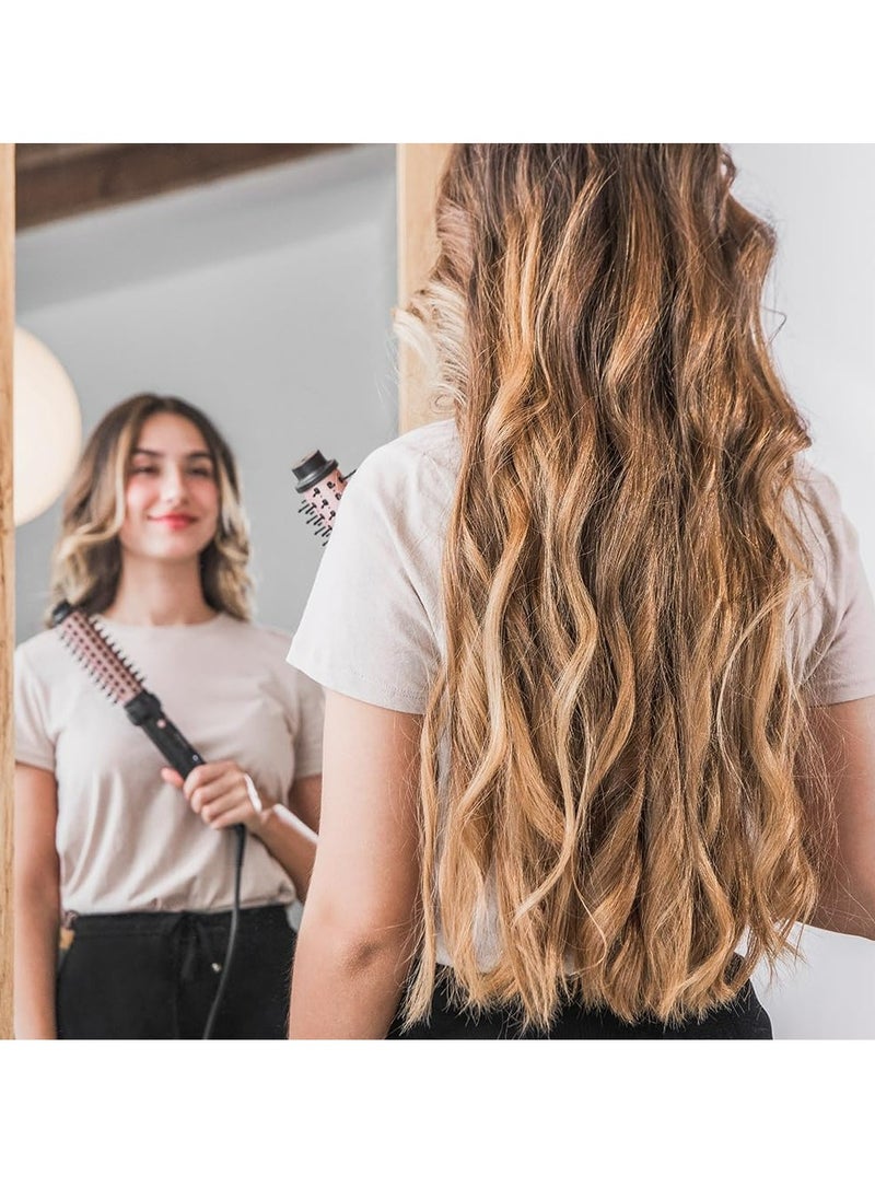 Bamba InstantCare Curly AirFlow Straightening Brush - 2-in-1 Drying and Curling, Ceramic Coating, 120-160°C