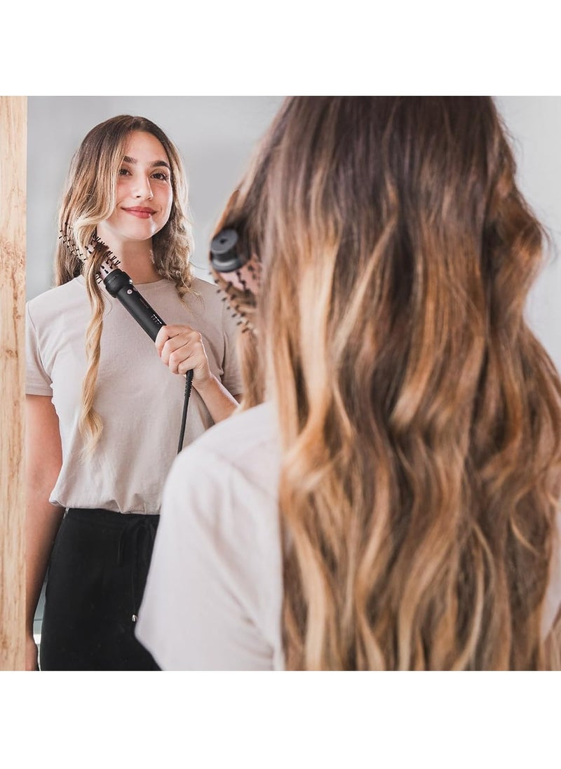 Bamba InstantCare Curly AirFlow Straightening Brush - 2-in-1 Drying and Curling, Ceramic Coating, 120-160°C