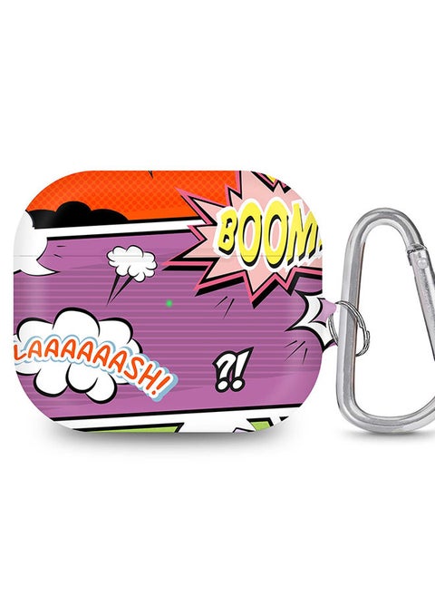 StylePods Case for Airpods 3rd Gen Case With Anti-Lost Keychain - Comic Strip