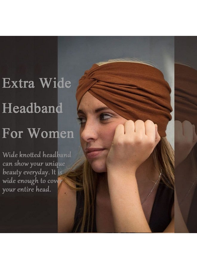 YONUF Wide Headbands For Women Extra Large Headband Twisted Knot Head Bands For Women'S Hair Band Turban Accessories 6 Pack - Image 3
