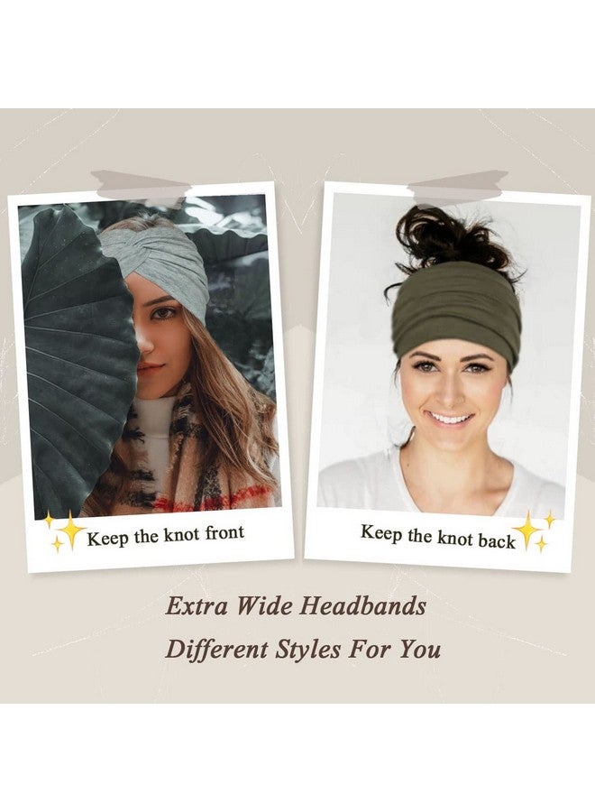 YONUF Wide Headbands For Women Extra Large Headband Twisted Knot Head Bands For Women'S Hair Band Turban Accessories 6 Pack - Image 2
