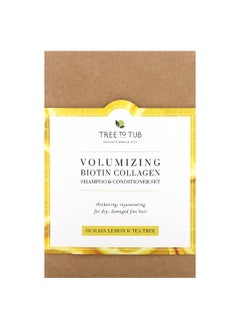 Tree to Tub Tree To Tub, Shampoo & Conditioner Set, Volumizing Biotin Collagen, Sicilian Lemon & Tea Tree, 2 Piece Set, 8.5 fl oz (250 ml) Each  - Image 2