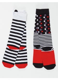 Mshb&G Striped Cats Girls Knee High Socks 2-Pack  - Image 3