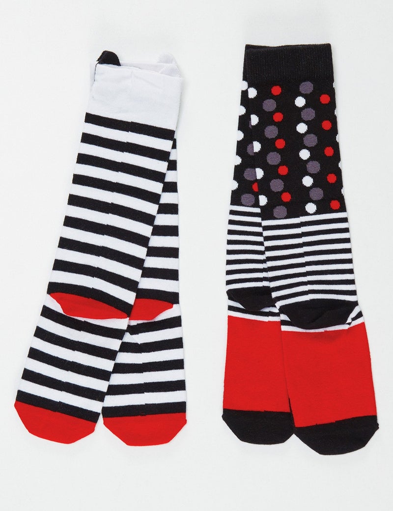 Mshb&G Striped Cats Girls Knee High Socks 2-Pack  - Image 3