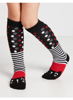 Mshb&G Striped Cats Girls Knee High Socks 2-Pack  - Image 4