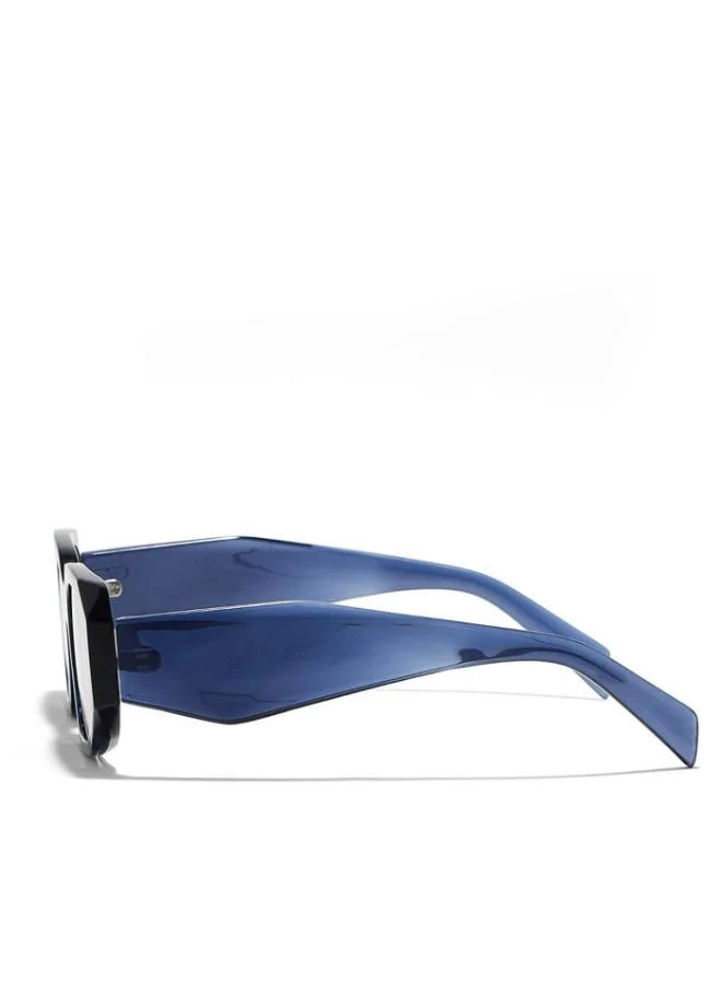Blackout DELTA Women Blue Sunglasses - Frame Material: Thermoplastic Rubber (TR90)- Frame Color: Blue-Lens Color: Blue  - Full Rim