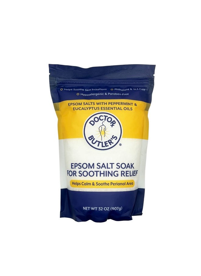 Doctor Butler's - Doctor Butler’S Epsom Salt Soak - Sitz Bath Salts For Hemorrhoids Relief For Men And Women, Soothes And Provides Natural Relief Associated With Hemorrhoids (32 Oz) - Image 1