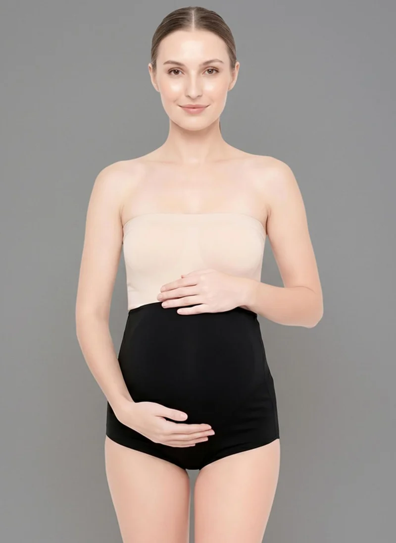 كلوفيا Clovia Cotton Maternity High Waist Hipster - Black