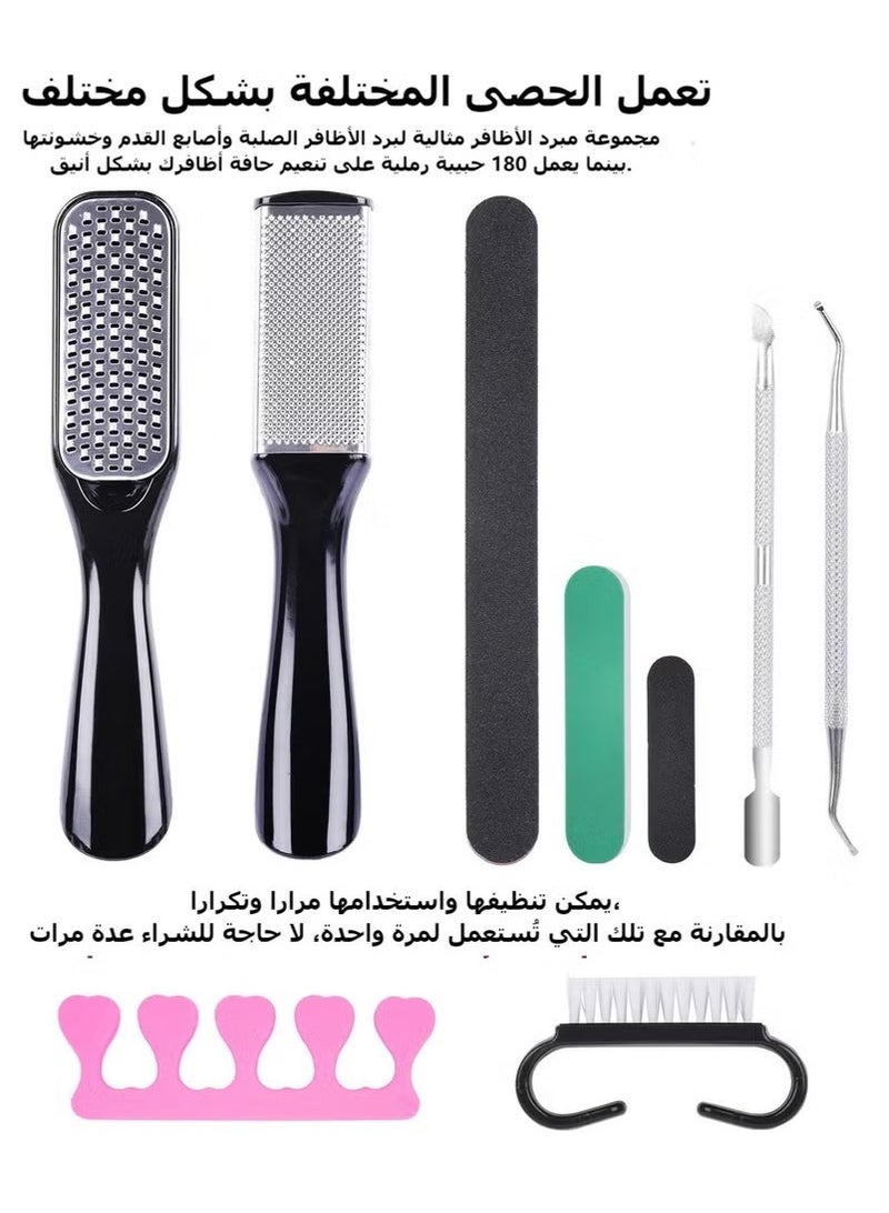 مجموعة أدوات باديكير احترافية 23 في 1، مجموعة مانيكير وباديكير لليد والقدمين من الفولاذ المقاوم للصدأ ومجموعة العناية بالقدم ومزيل الجلد الميت للرجال والنساء في الصالون أو المنزل، أفضل هدية - Image 5