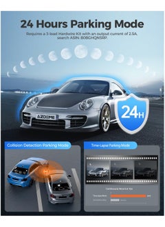 AZDOME 4K Front+ Rear Dash Cam M300S with WiFi, 170° Dash Cam Front and Rear GPS Voice Control WDR Night Vision G-Sensor 24H Parking Monitor, 64GB SD Card included  - Image 4