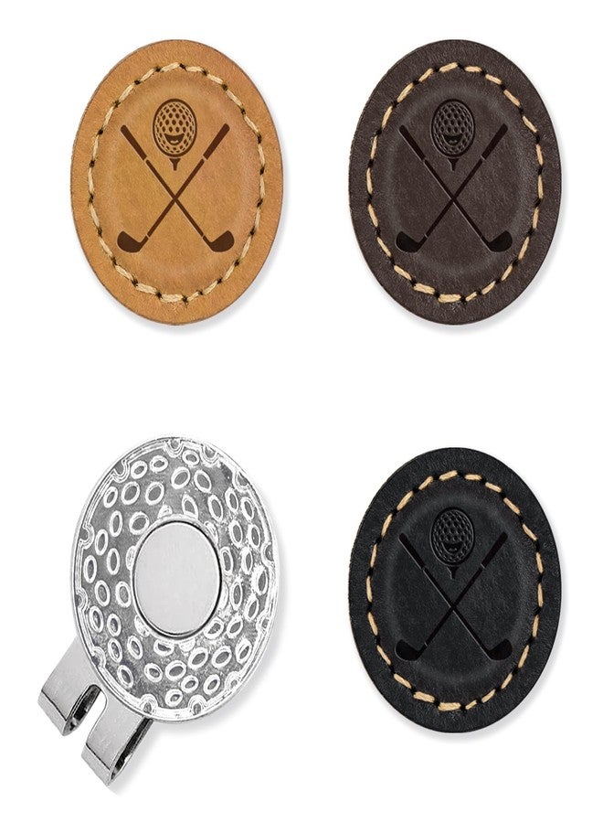 iSamzan Real Leather Golf Ball Markers: Magnetic Golf Ball Marker with Hat Clip for Women Men - Funny Golf Ball Markers for Putting Green (4PCS) - Image 1