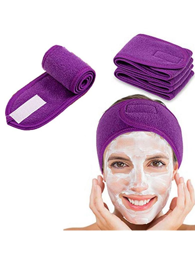 LA PERLA TECH  Headband Head Wrap Terry Cloth Headband 2 counts Stretch Towel for Bath, Makeup and Sport