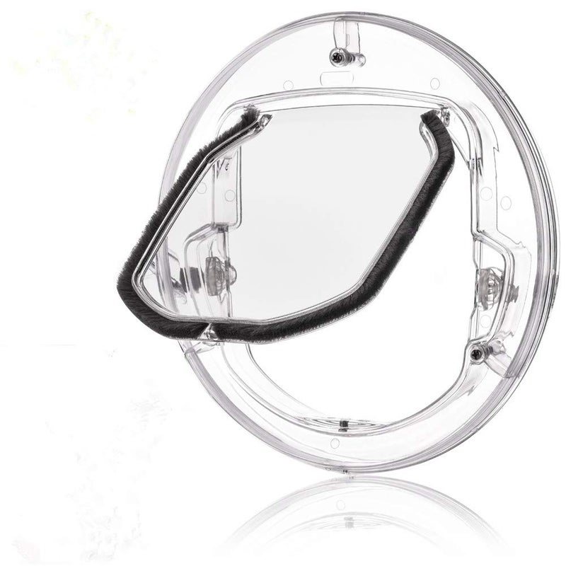 Cat Door for Interior Exterior Doors 4 Way Locking Pet Door Dog Window Gate 118 inch Round Clear Extra Large Cat Flap Door for Cats Kitten Small Dogs Puppy Doggie