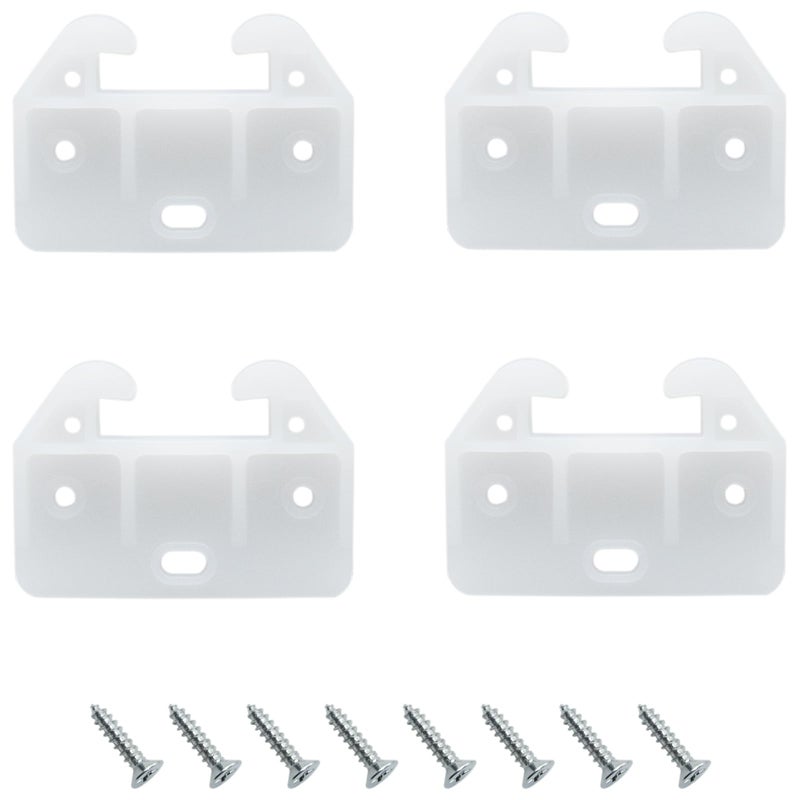 FDXGYH 10 Pcs Plastic Drawer Guides Drawer Track Guides Drawer Rail for Dressers Hutches and Drawer Systems White