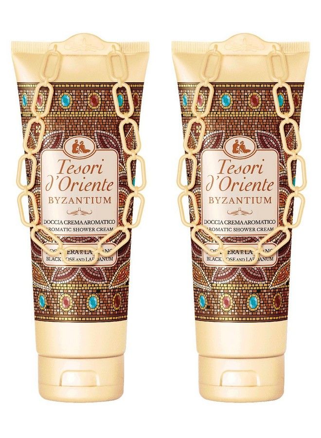 Tesori d'Oriente : "Byzantium Aromatic Shower Cream With Black Rose And Labdanum * 8.45 Fluid Ounce (250Ml) Tubes (Pack Of 2) * [ Italian Import ] - Image 1