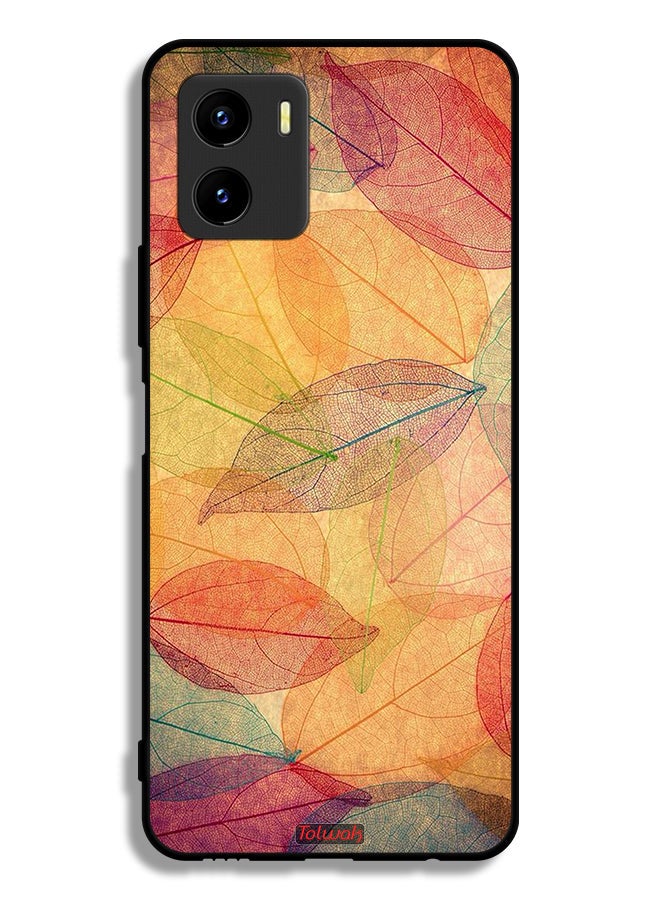 Tolwak Vivo Y15s Protective Case Cover Leaves Abstract Digital Art - Image 2
