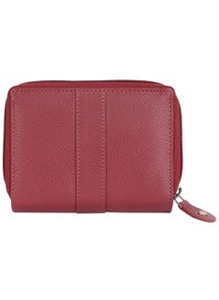 HAMMONDS FLYCATCHER HAMMONDS FLYCATCHER Wallet for Women - Genuine Leather Ladies Wallet - Berry Red - 14 Card Slots - RFID Protection - 3 ID Card Slots - Women's Wallet - Button Closure - Daily Use, Women Money Purse  - Image 2