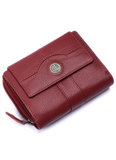 HAMMONDS FLYCATCHER HAMMONDS FLYCATCHER Wallet for Women - Genuine Leather Ladies Wallet - Berry Red - 14 Card Slots - RFID Protection - 3 ID Card Slots - Women's Wallet - Button Closure - Daily Use, Women Money Purse  - Image 1